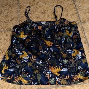 JCrew Leopard Leaf Tank